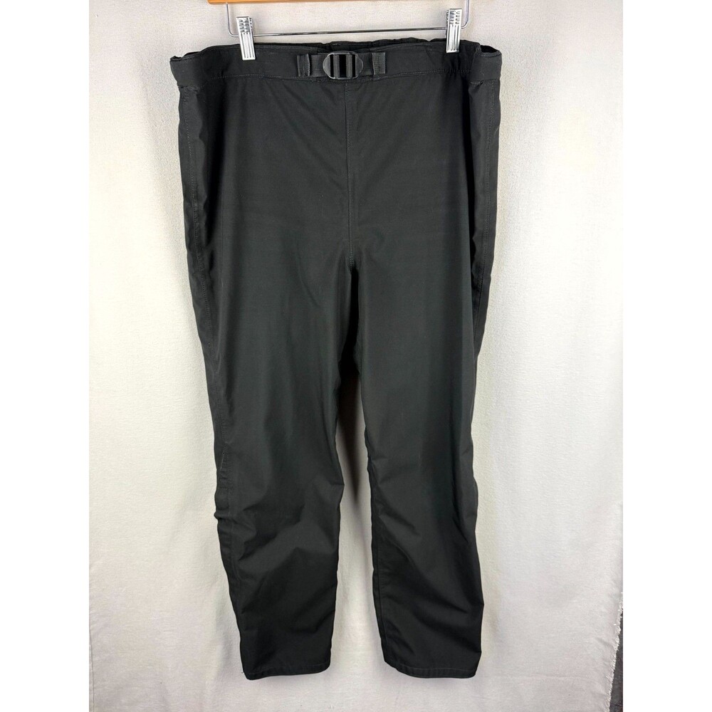 Vtg Sequel Rain Pants Mens Large Native American Black Gore-Tex Mountain Belted